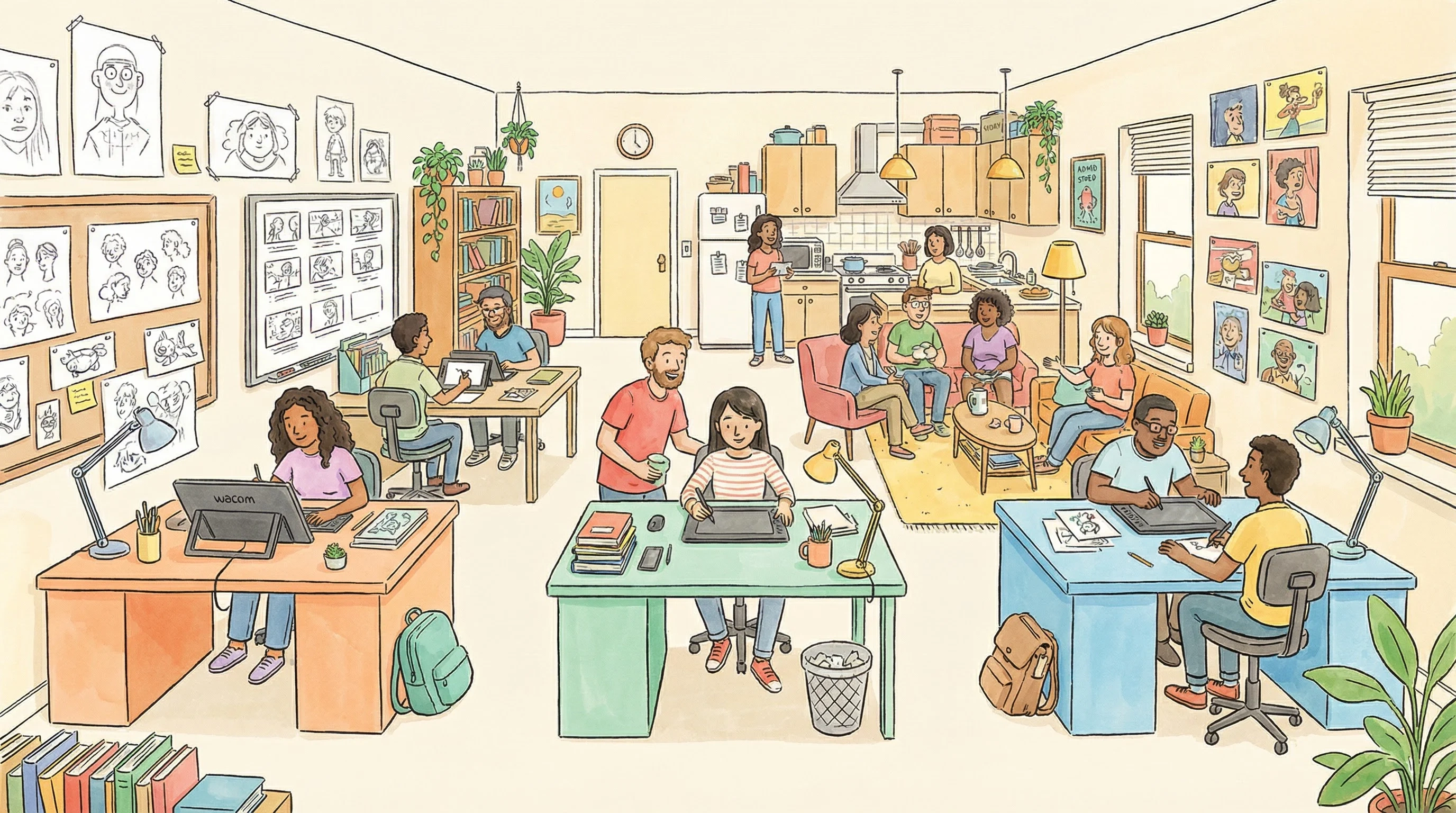 黑料网动画师社区工作空间 - 创作者协作交流场景